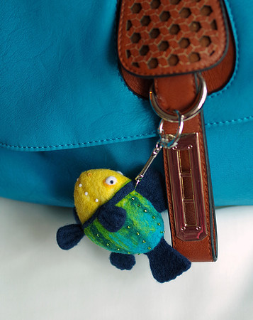 Key ring Blue fish