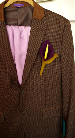 Purple calla.Brooch
