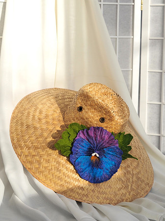 Pansy felted flower brooch