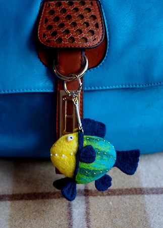Key ring Blue fish
